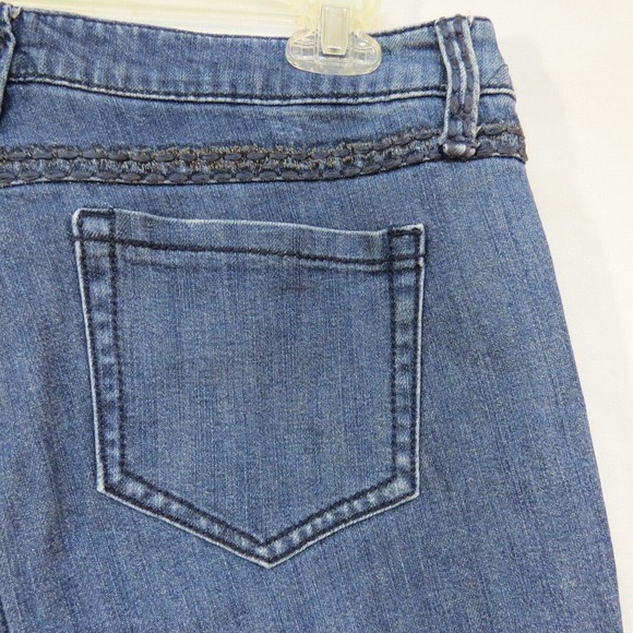 Rock 47 Jeans Ultra Low Rise‎ Embellished pockets & back yoke WHS23SF Size 7x31 - Picture 2 of 4